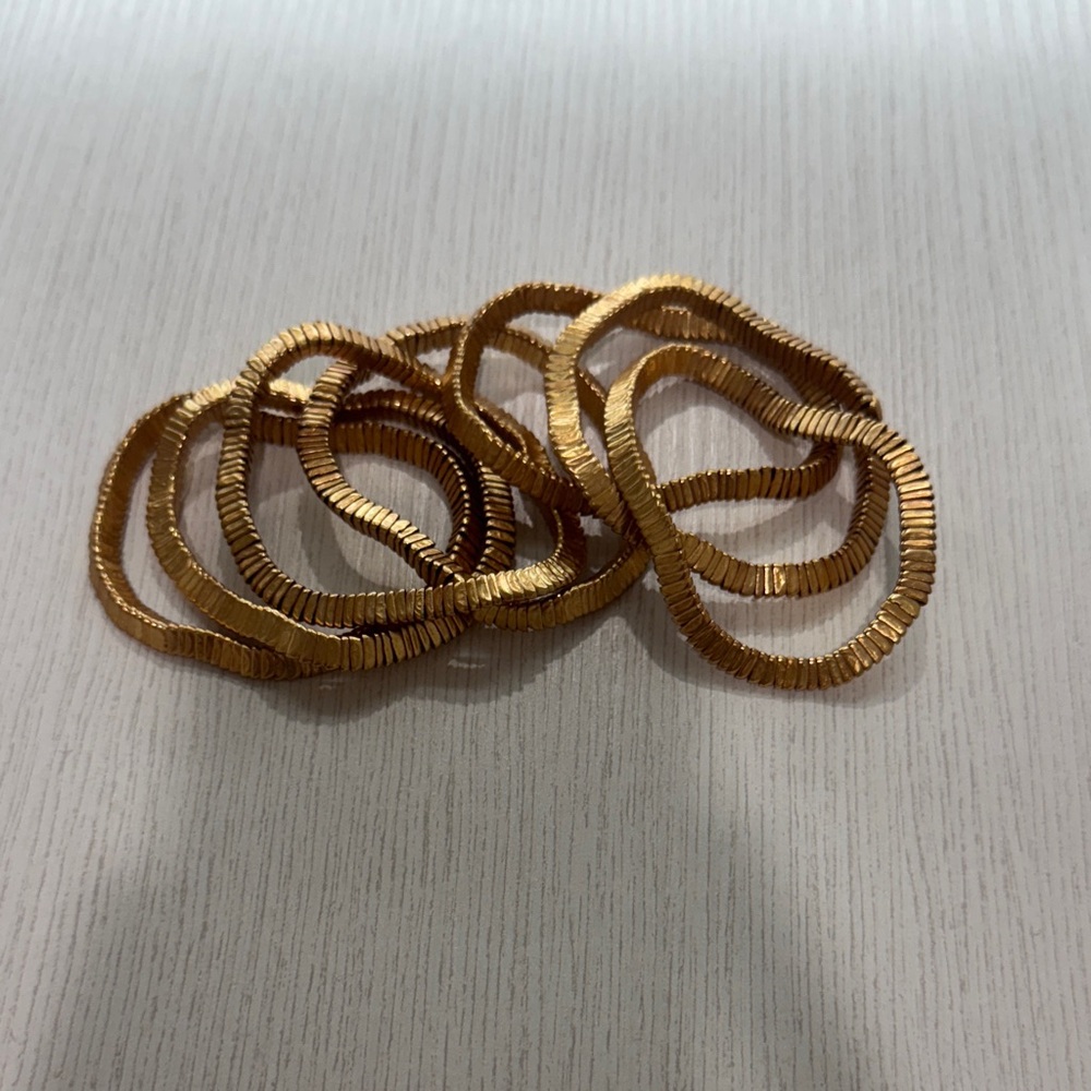 Zara Gold Textured Bracelets